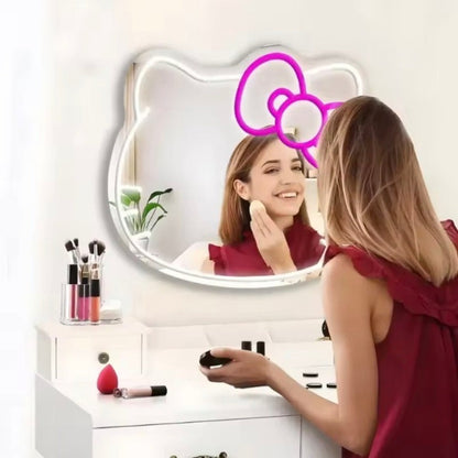 Kawaii LED vanity mirror for dressing table and makeup