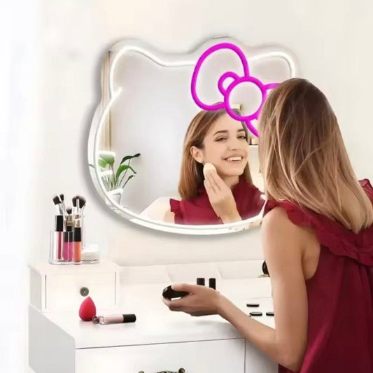 Kawaii LED vanity mirror for dressing table and makeup