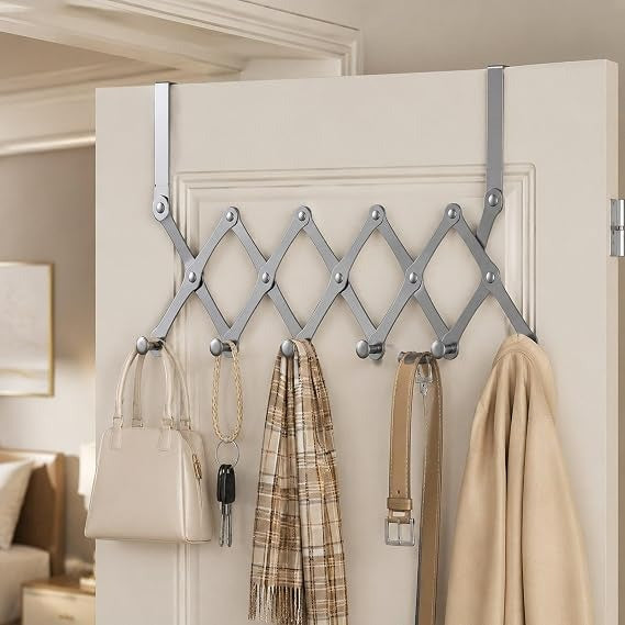 Multipurpose door hook organizer for bedroom storage and hanging