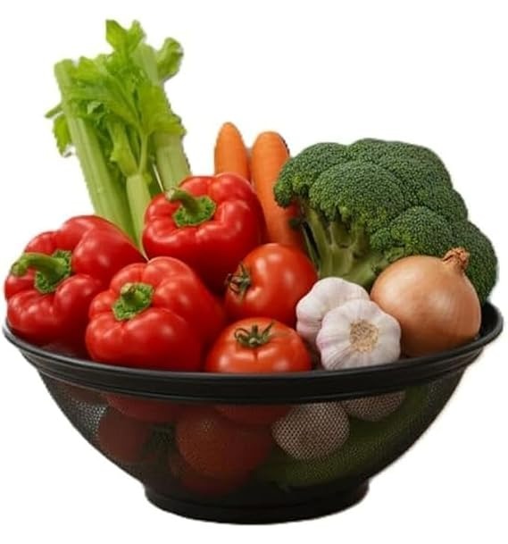 Multipurpose stainless steel kitchen strainer for rinsing produce