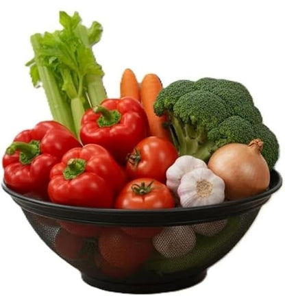 Multipurpose stainless steel kitchen strainer for rinsing produce