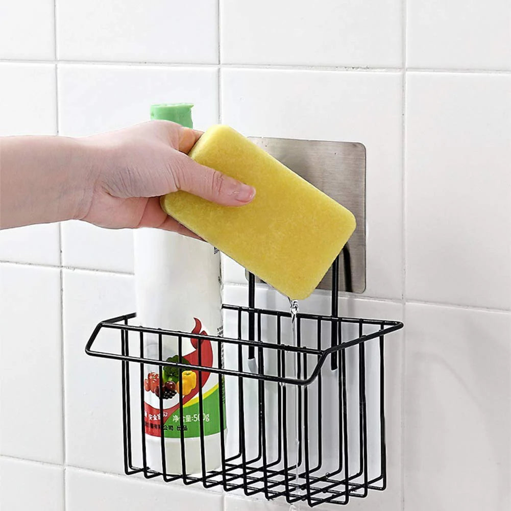 Metal Sponge Holder with Towel Stand
