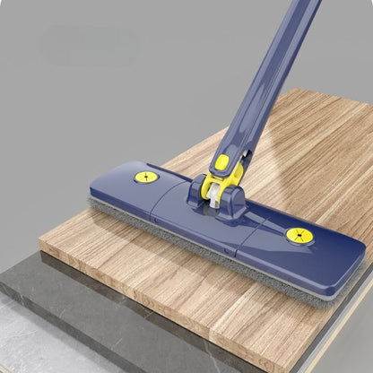 Self wringing microfiber floor mop with extendable stainless steel handle