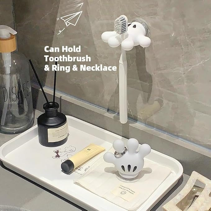 Space-saving cute bathroom organizer for toothbrush storage