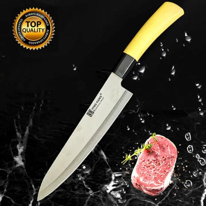Stainless steel kitchen knives for meat, fish, and vegetables