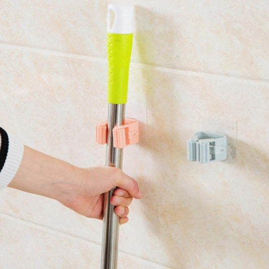 Wall Mounted Mop Holder Broom Hanger Clip Mop Hook Racks 3Pcs