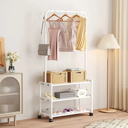 3-Layer Metal Clothes Rack for Home Storage