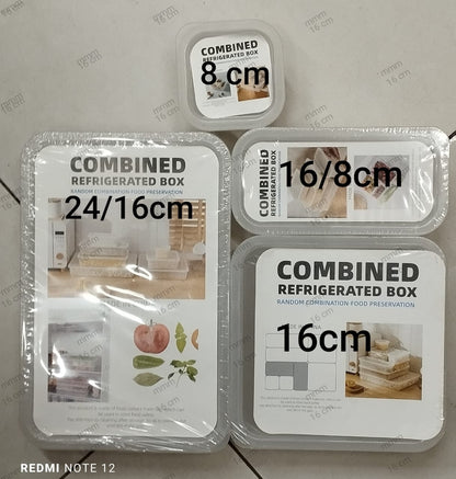 Premium Heavy-Quality Refrigerator Storage Box – 4PCS Set
