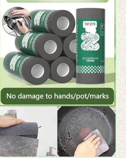 Scrubbing Resistant Kitchen Dish Cleaning Cloth (1 Roll)