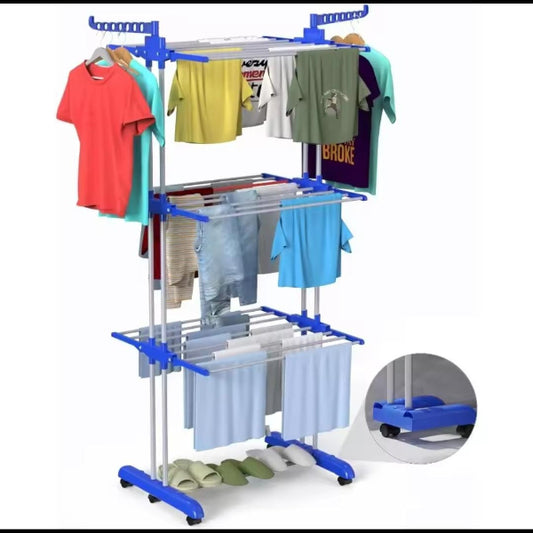 3-Tier Foldable Steel Cloth Drying Stand