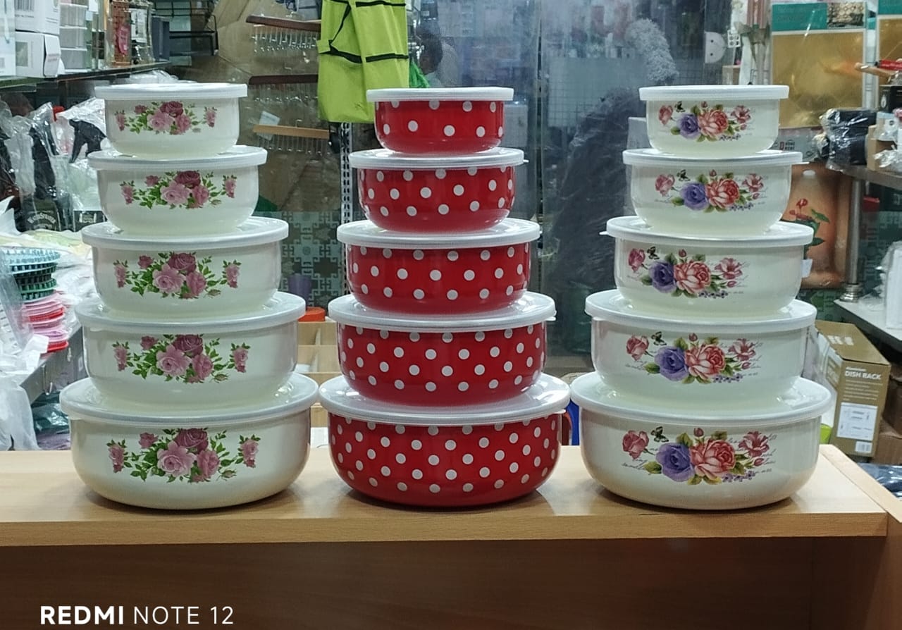 5Pcs Tam Cheeni Bowl Set with Lids – Random Colors