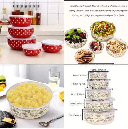 5Pcs Tam Cheeni Bowl Set with Lids – Random Colors
