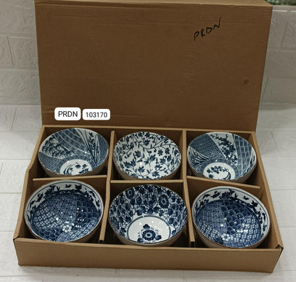 Set of 6 Premium Ceramic Serving Bowls