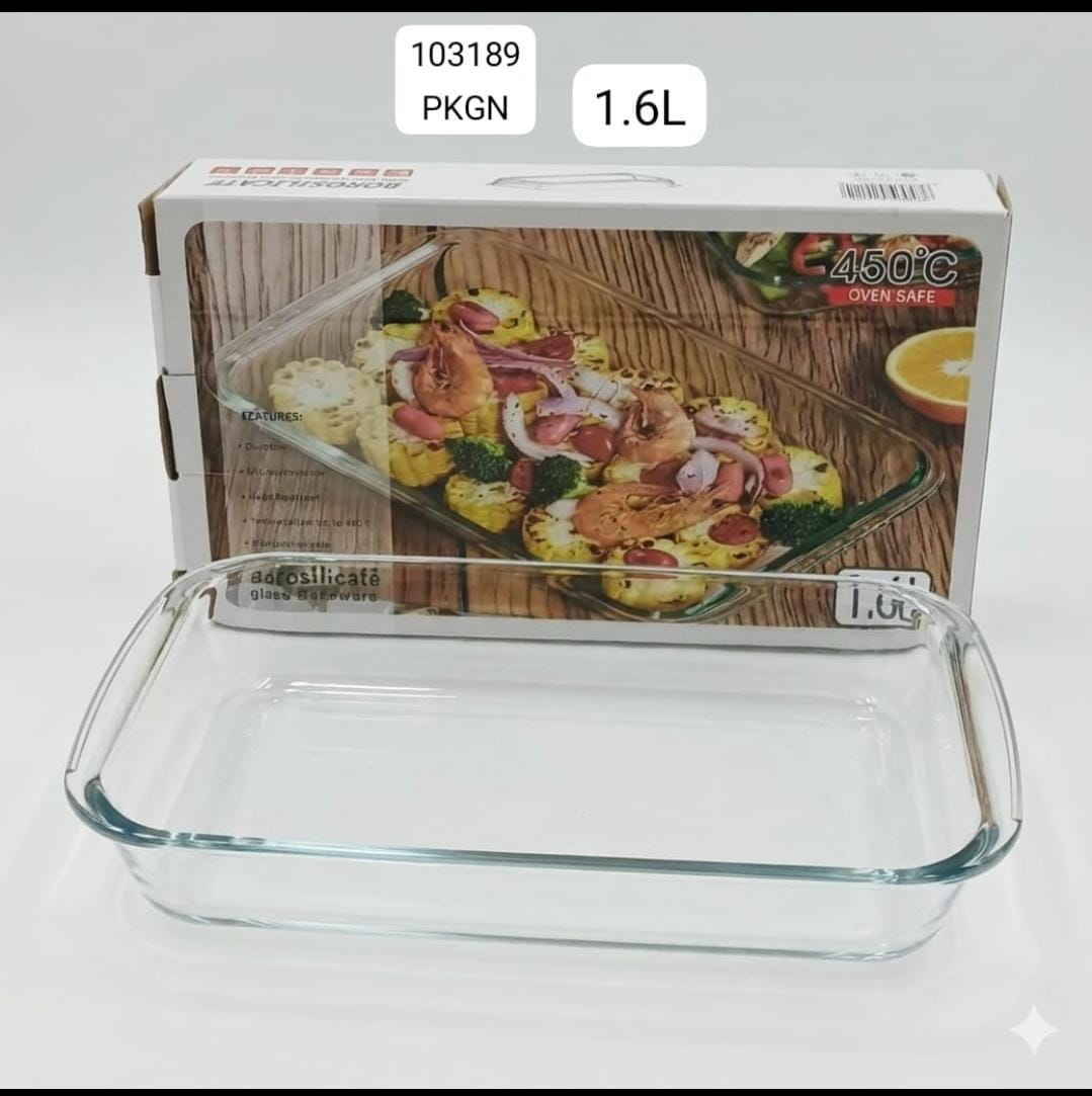 Large Capacity Square Glass Baking Dish – Heat Resistant 450°C