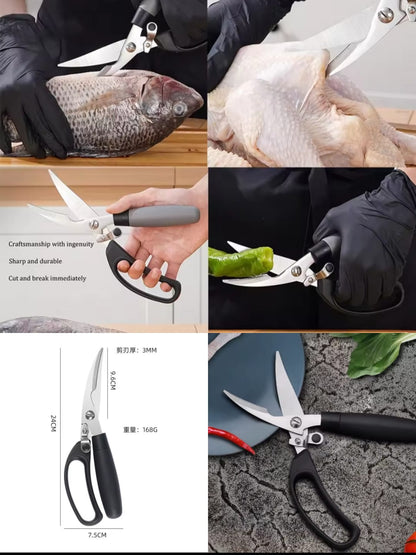 Stainless Steel Fish and Meat Kitchen Scissors
