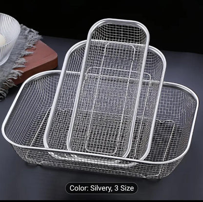 Stainless Steel Rectangular Colander Strainer for Kitchen