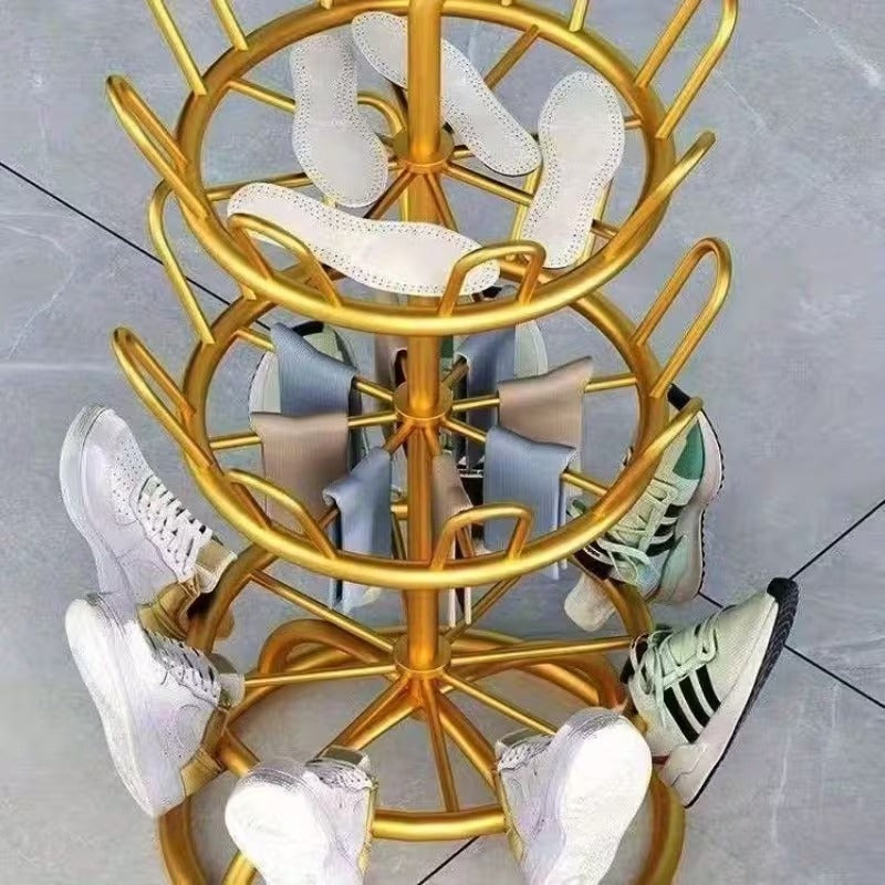 Rotating Multi-Layer Shoe Rack Organizer | Floor Standing Storage Stand