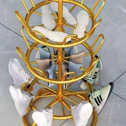 Rotating Multi-Layer Shoe Rack Organizer | Floor Standing Storage Stand