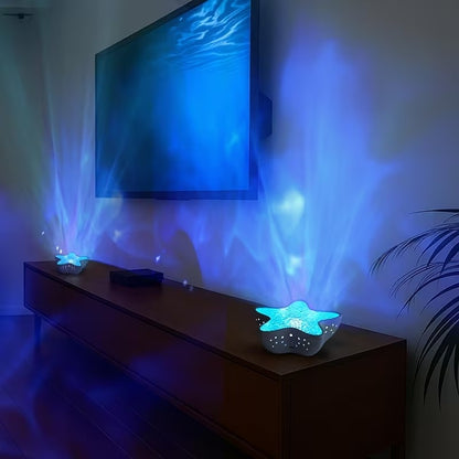 Starfish Ripple Atmosphere Lamp Northern Lights Projector Night Light