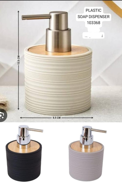 Heavy Quality Modern Striped Plastic Soap Dispenser for Bathroom & Kitchen