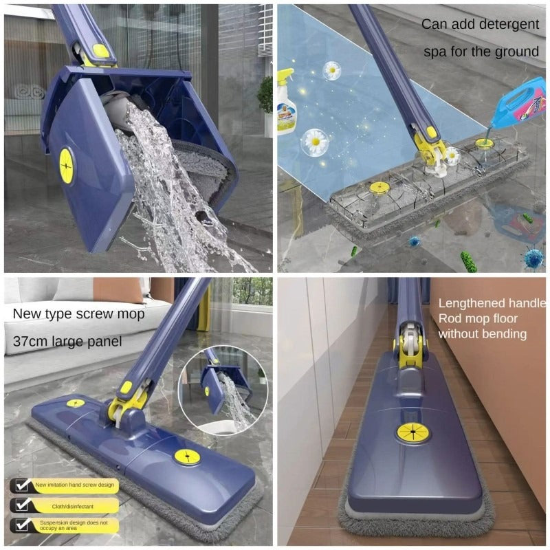 360° Lazy Twist Mop with Self Wringing | Microfiber Floor Mop