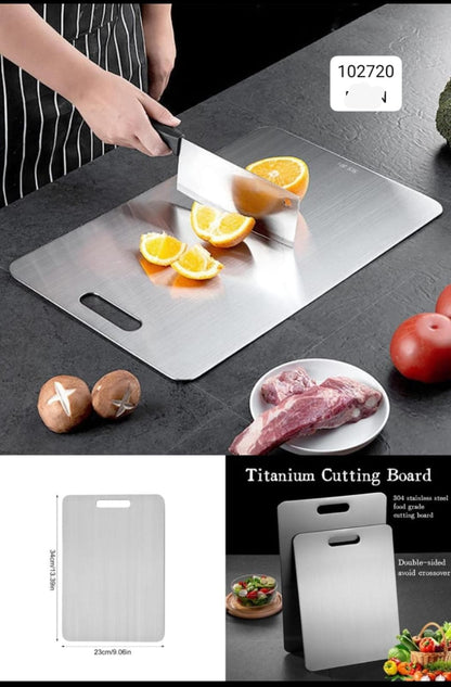 Stainless Steel Cutting Board – Double Sided Kitchen Chopping Board