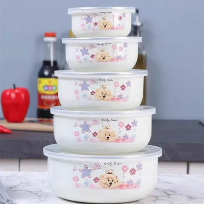 5Pcs Tam Cheeni Bowl Set with Lids – Random Colors