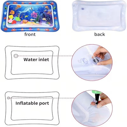 Inflatable Baby Water Play Mat – Sensory Crawling Activity Playmat for Infants & Toddlers