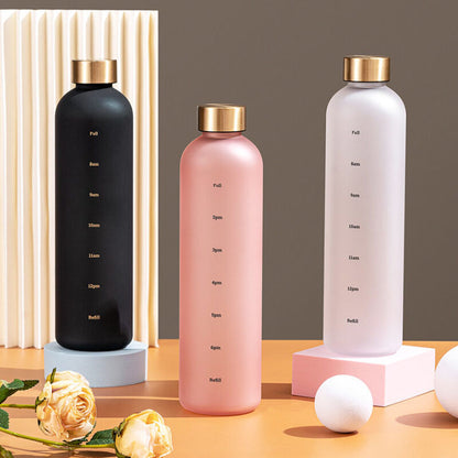 Leak-Proof BPA-Free Sports Water Bottle with Time Marking