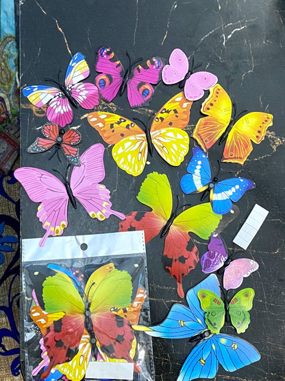12Pcs Magnetic Butterfly Sticker for Home Decoration