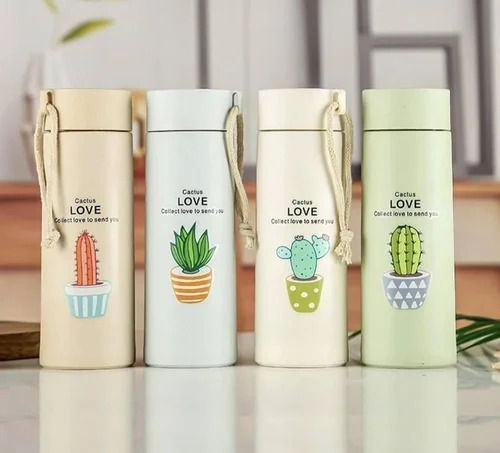 Cactus Glass Water Bottle – Food-Grade Insulated Leakproof Bottle