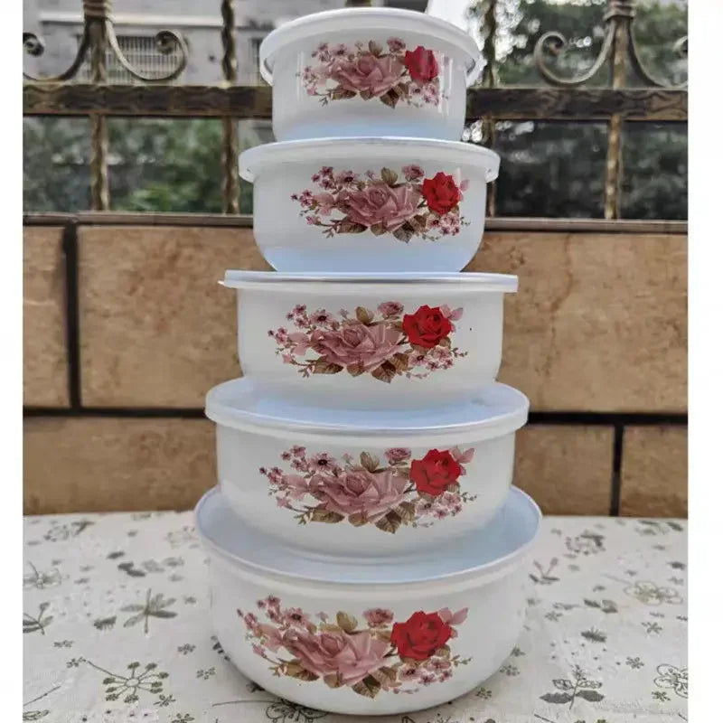 5Pcs Tam Cheeni Bowl Set with Lids – Random Colors