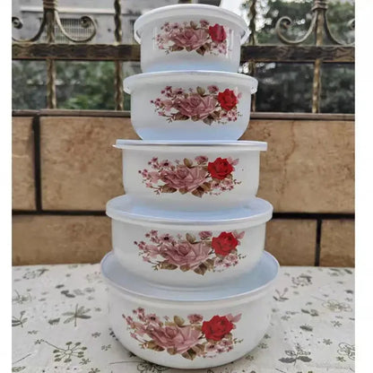 5Pcs Tam Cheeni Bowl Set with Lids – Random Colors