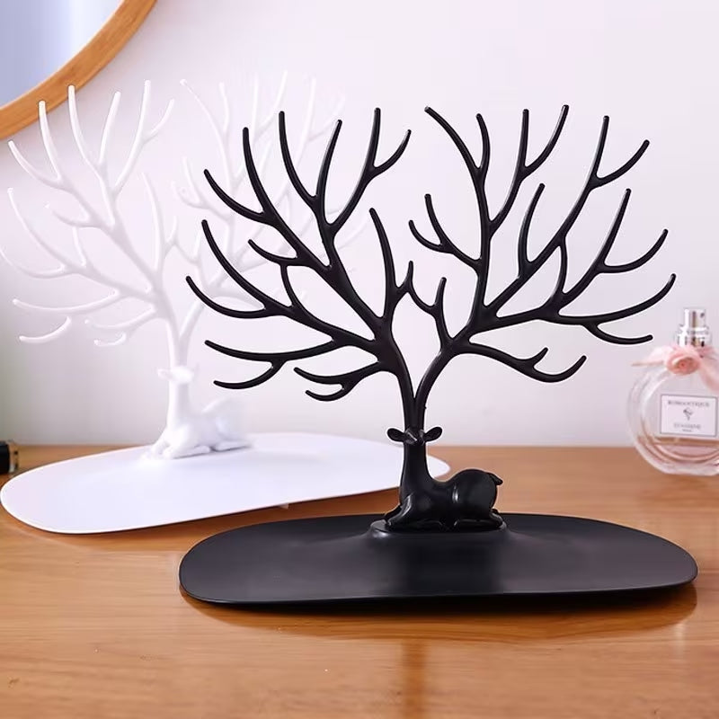 Tree Jewelry Display Stand Organizer | Deer Shape Jewelry Holder & Tray – Runstore.pk