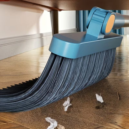 2-In-1 Rotatable Broom & Dustpan Set with Hair-Catching Comb | Foldable Indoor & Outdoor Cleaning Tool