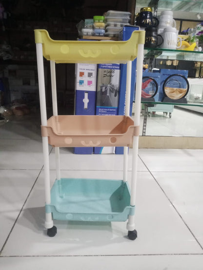3-Tier Kids Toy Storage Trolley | Moveable 3 Layer Organizer for Toys & Books – Runstore.pk