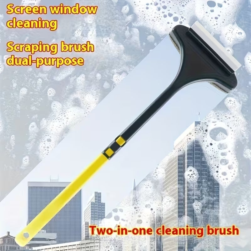2-in-1 Window Cleaner | 360° Rotatable Glass Wiper & Screen Brush – Runstore.pk