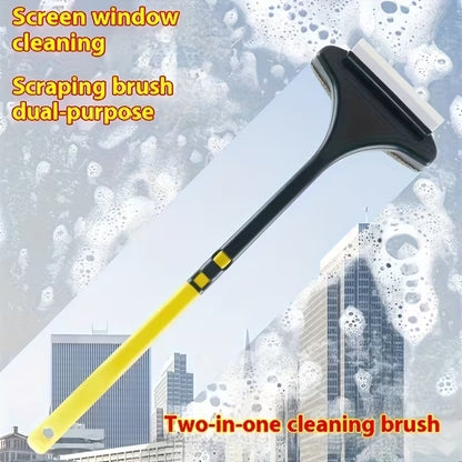 2-in-1 Window Cleaner | 360° Rotatable Glass Wiper & Screen Brush – Runstore.pk