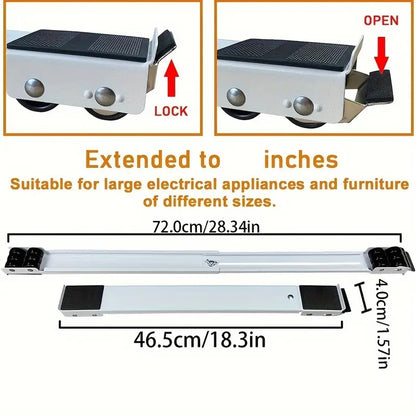 Retractable Moving Base – Heavy-Duty Spinner Wheels (2pcs)