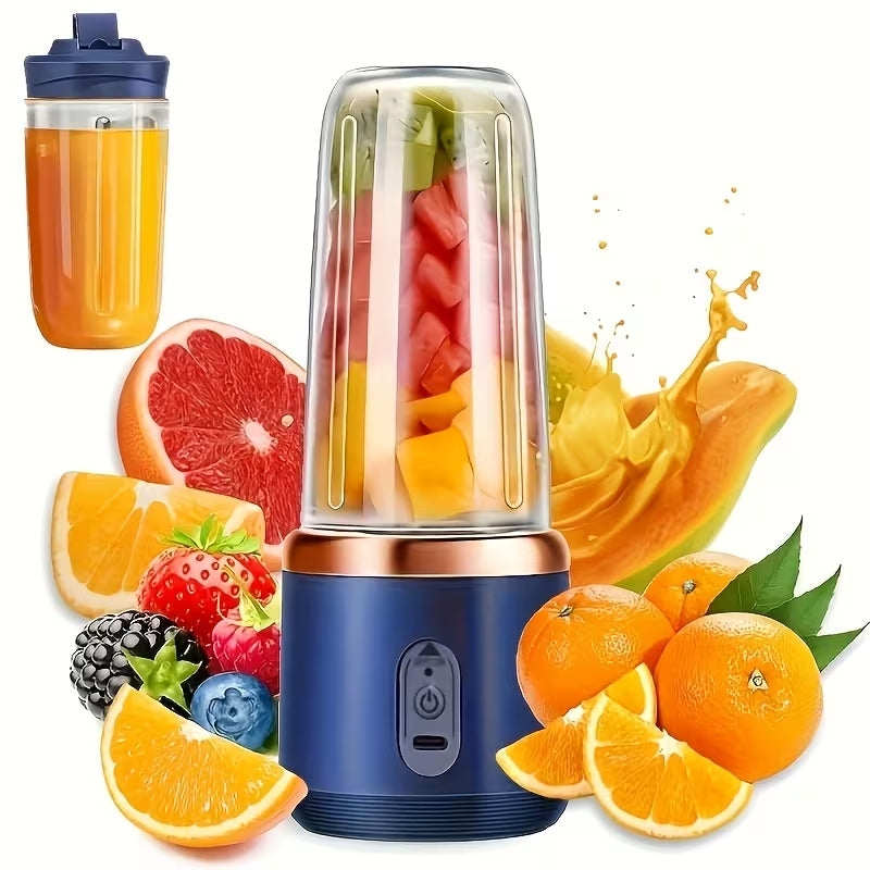 6-Blade Portable Electric Juicer Blender | USB Rechargeable Smoothie Blender Cup – Runstore.pk