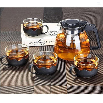 900ml Heat Resistant Glass Tea Pot with Filter
