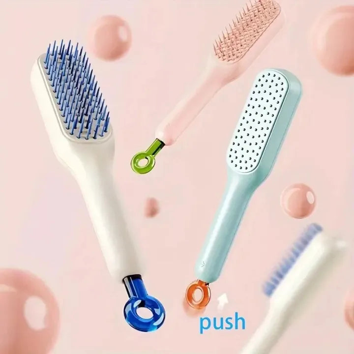 Self-Cleaning Telescopic Hair Brush & Massage Comb
