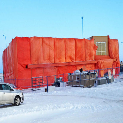 Heavy-Duty Orange PVC Tarpaulin – Waterproof Tarpal Sheet