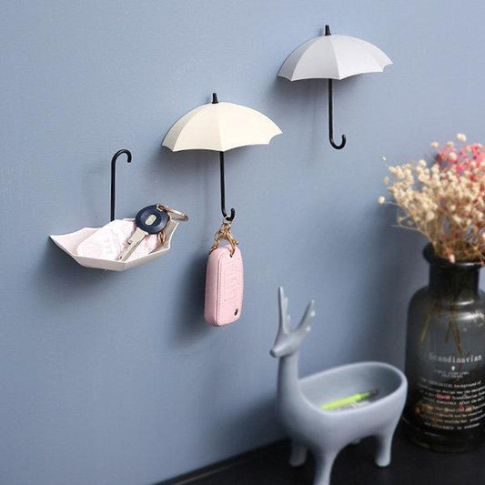 3Pcs Umbrella Shape Storage Hanging Hook