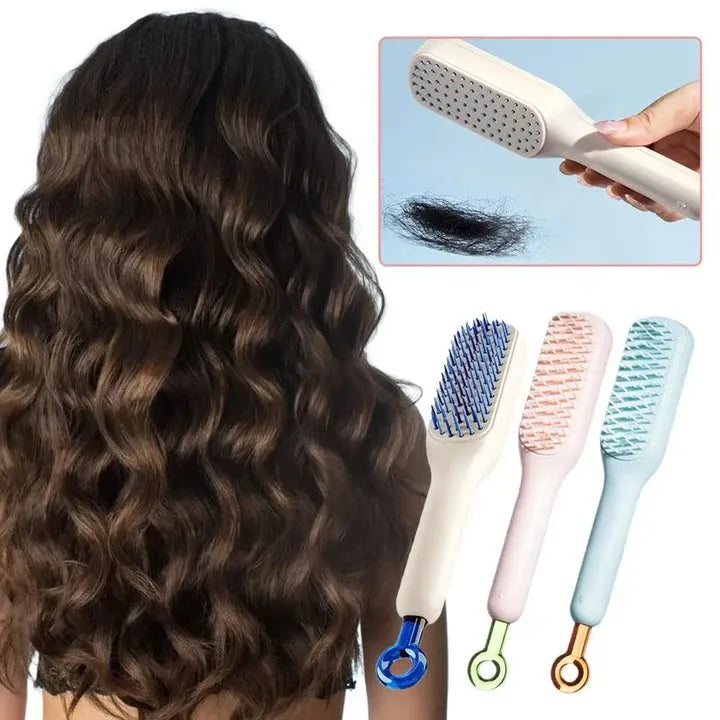 Self-Cleaning Telescopic Hair Brush & Massage Comb