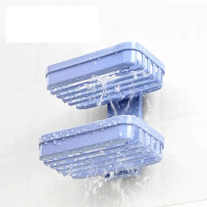 Wall-Mounted Double Layer Soap Dish Holder