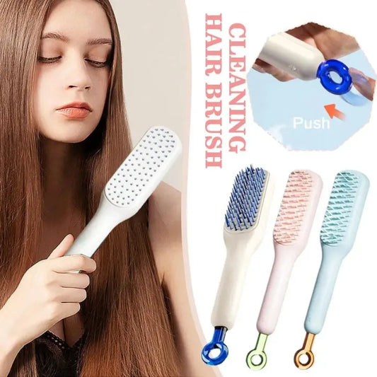 Self-Cleaning Telescopic Hair Brush & Massage Comb