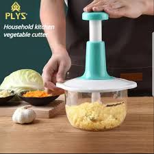 2L Manual Hand Push Food Chopper | Vegetable Grinder & Kitchen Press Cutter