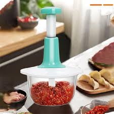 2L Manual Hand Push Food Chopper | Vegetable Grinder & Kitchen Press Cutter