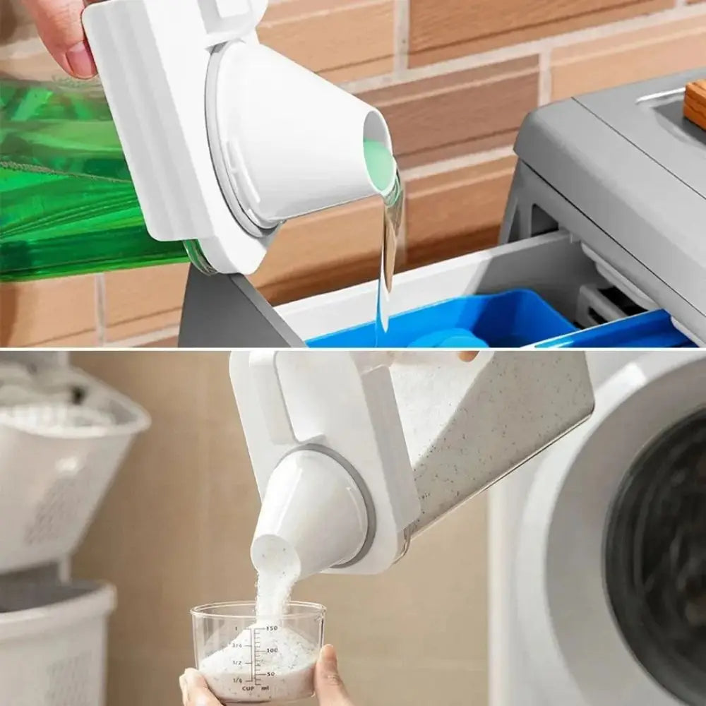 Portable Washing Powder Dispenser with Measuring Cup